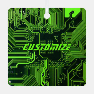 Adorno Metálico Tarjeta de circuito electrónico verde del Personal