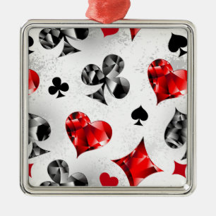 Adorno Metálico Tarjeta de juego de jugador de póquer se adapta a 
