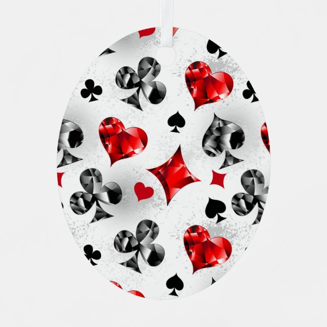 Adorno Metálico Tarjeta de juego de jugador de póquer se adapta a  (Anverso)