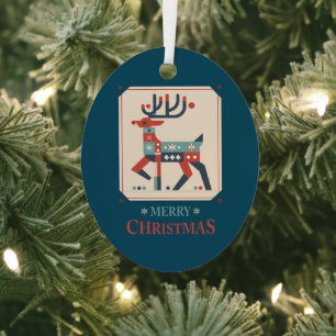 Adorno Metálico Tarjeta de navidades con diseño de Ilustracion de