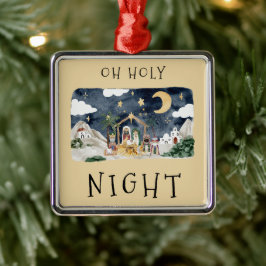 Adorno Metálico Tarjeta de Navidades de Natividad Africana