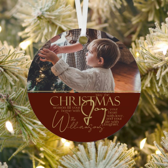 Adorno Metálico Tarjeta de Navidades fotográficos únicos de felici (in situ)