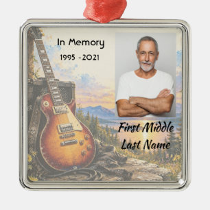 Adorno Metálico Tarjeta de oración con foto conmemorativa Músico d
