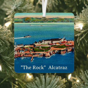 Adorno Metálico Tarjeta postal de la isla de Alcatraz