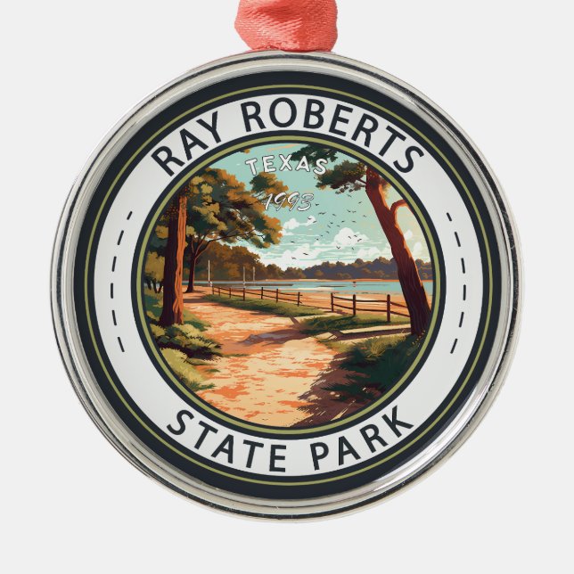 Adorno Metálico Tarjeta Ray Roberts State Park Texas Badge (Frente)