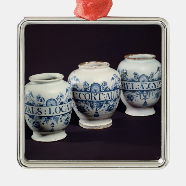 Adorno Metálico Tarros de la droga de los boticarios, c.1740 (Frente)