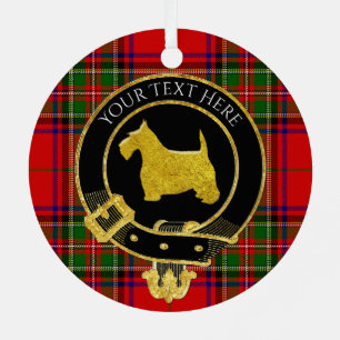 Adorno Metálico Tartan del blasón del clan Terrier escocés
