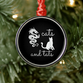 Adorno Metálico Tattoo Lover Regalos Gatos Y Tats Dragon Kitten