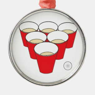 Adorno Metálico Tazas de Pong de la cerveza