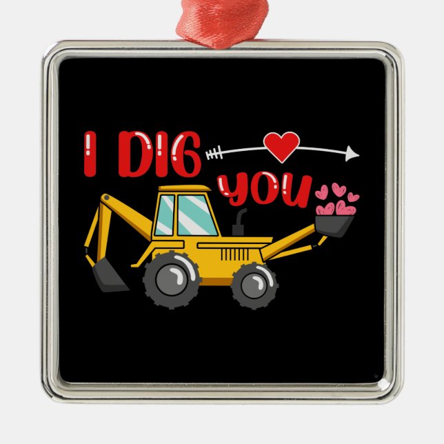 Adorno Metálico Te Cavo Backhoe Valentine (Frente)