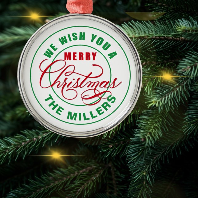 Adorno Metálico Te Deseamos Una Feliz Navidad (Subido por el creador)
