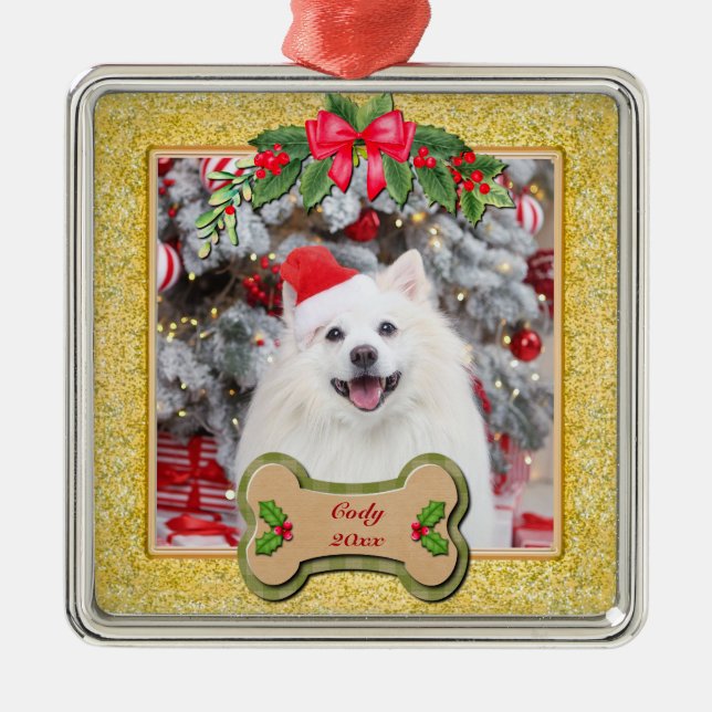Adorno Metálico Te Woof Un Feliz Regalo De Perro Personalizado De  (Frente)