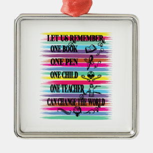 Adorno Metálico Teacher Can Change The World