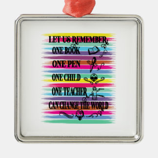 Adorno Metálico Teacher Can Change The World