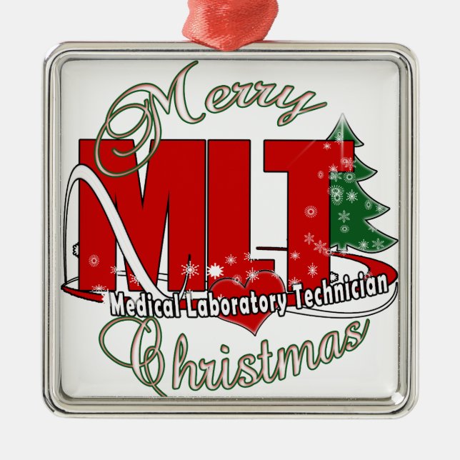 ADORNO METÁLICO TECNOLOGÍA DE LABORATORIO MÉDICO DE NAVIDADES MLT (Frente)