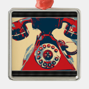 Adorno Metálico Teléfono retro