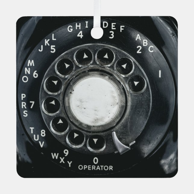 Adorno Metálico Teléfono rotativo de época (Anverso)