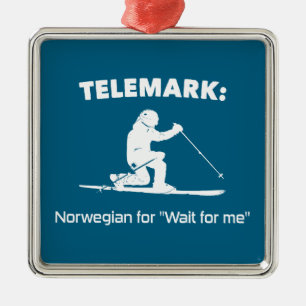 Adorno Metálico Telemark: Noruego para "Espérame"