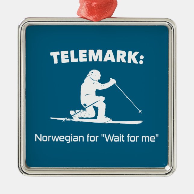 Adorno Metálico Telemark: Noruego Para "Esperarme" (Frente)