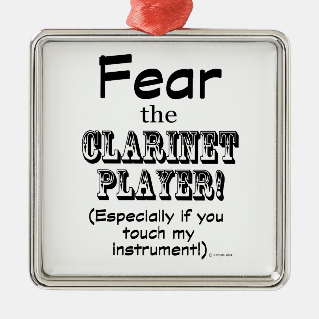 Adorno Metálico Tema al jugador del Clarinet (Frente)