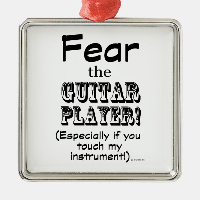 Adorno Metálico Teme Al Guitrista (Frente)