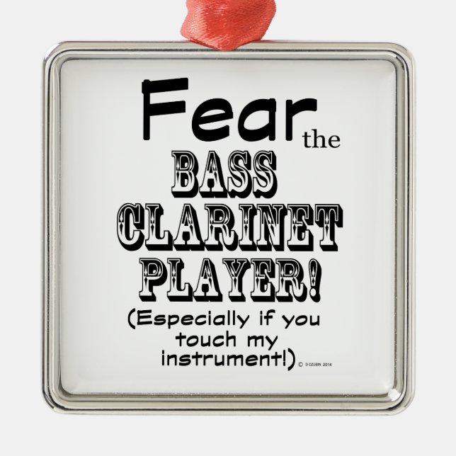 Adorno Metálico Temer Al Jugador Clarinet Bass (Frente)