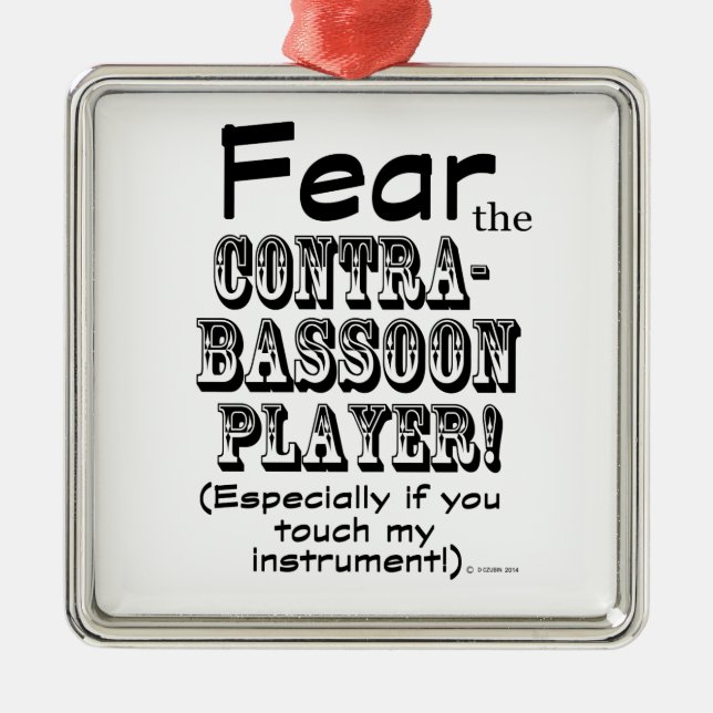 Adorno Metálico Temer Al Jugador Contrabassoon (Frente)