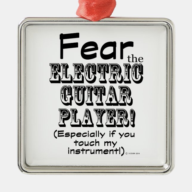 Adorno Metálico Temer Al Jugador De Guitarra Eléctrica (Frente)
