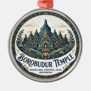 Adorno Metálico Templo Borobudur Indonesia