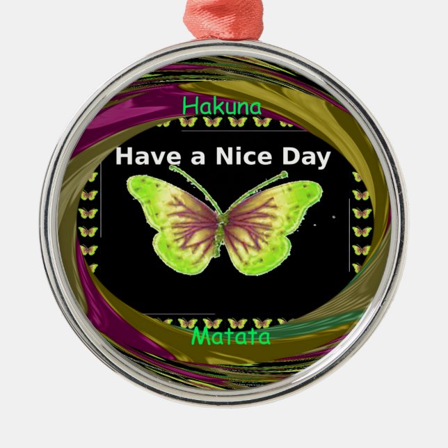 Adorno Metálico Ten un buen día Hakuna Matata Textos.png (Frente)