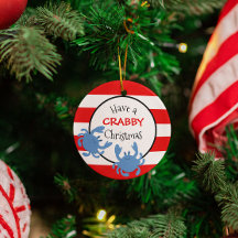 Tener una banda náutica roja para Navidades cangre