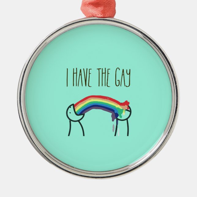 Adorno Metálico Tengo el meme gay (Frente)