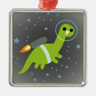 Adorno Metálico "Tengo Jetpack!" Brontosaurus del vuelo con