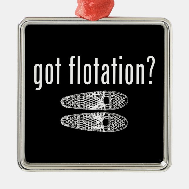 Adorno Metálico Tengo raquetas de nieve flotantes (Frente)