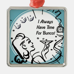 Adorno Metálico Tengo siempre tiempo para Bunco por Artinspired