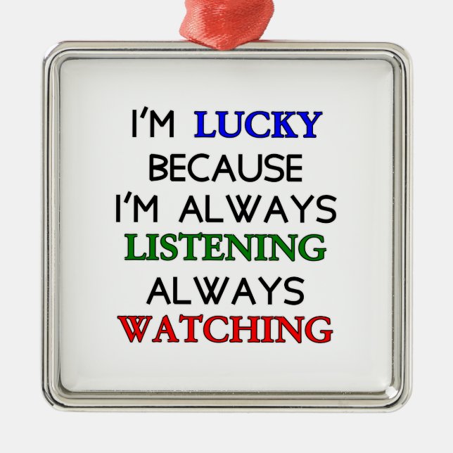 Adorno Metálico Tengo suerte (Frente)