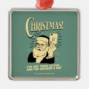 Adorno Metálico Tengo Tu Carta. La respuesta es no