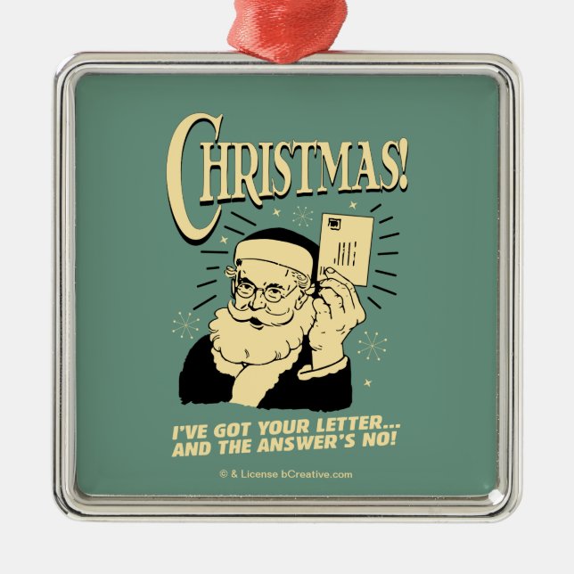 Adorno Metálico Tengo Tu Carta. La respuesta es no (Frente)