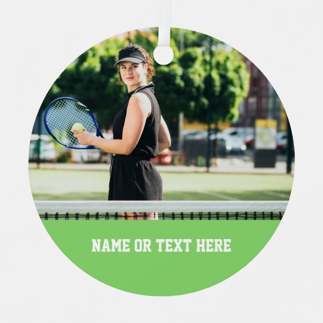 Adorno Metálico Tennis Gifts For Her Teen Girls Women Player Photo (Anverso)