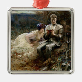 Adorno Metálico Tentación de Sir Percival (caballero medieval)