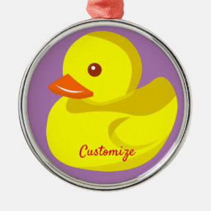 Adorno Metálico Tentador de pato de goma