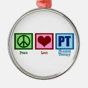 Adorno Metálico Terapeuta físico del amor de la paz