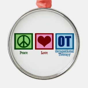 Adorno Metálico Terapia profesional del amor de la paz