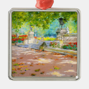 Adorno Metálico Terraza vintage, dibujo de Prospect Park (1887)