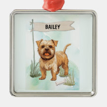 Terrier de Norfolk Acuarela Perro Personalizado