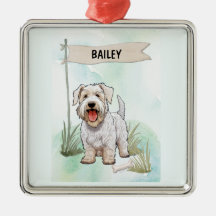 Terrier Sealyham Acuarela Perro Personalizado