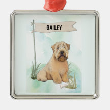Terrier Wheaten de Pelaje Suave Acuarela Personali