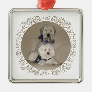 Adorno Metálico Terrier Wheaten y Havanés