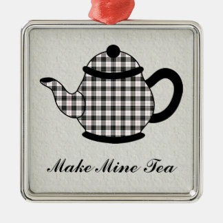Adorno Metálico Tetera V3 de la tela escocesa de tartán