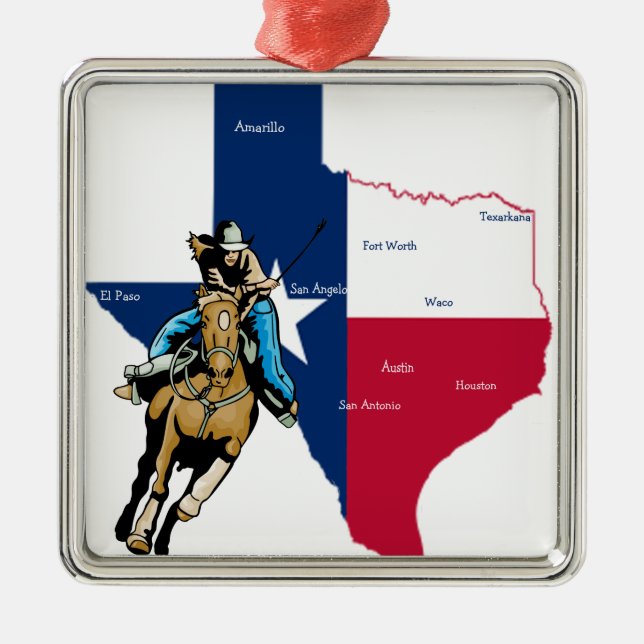 Adorno Metálico Texas Cowgirl (Frente)
